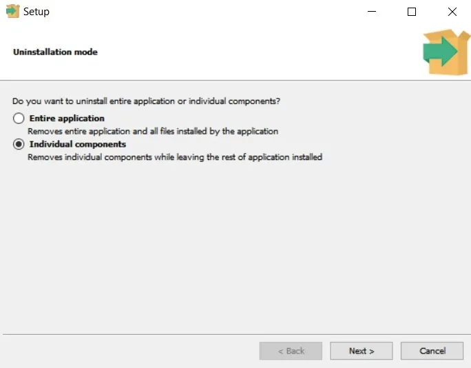 Uninstall Dialog
